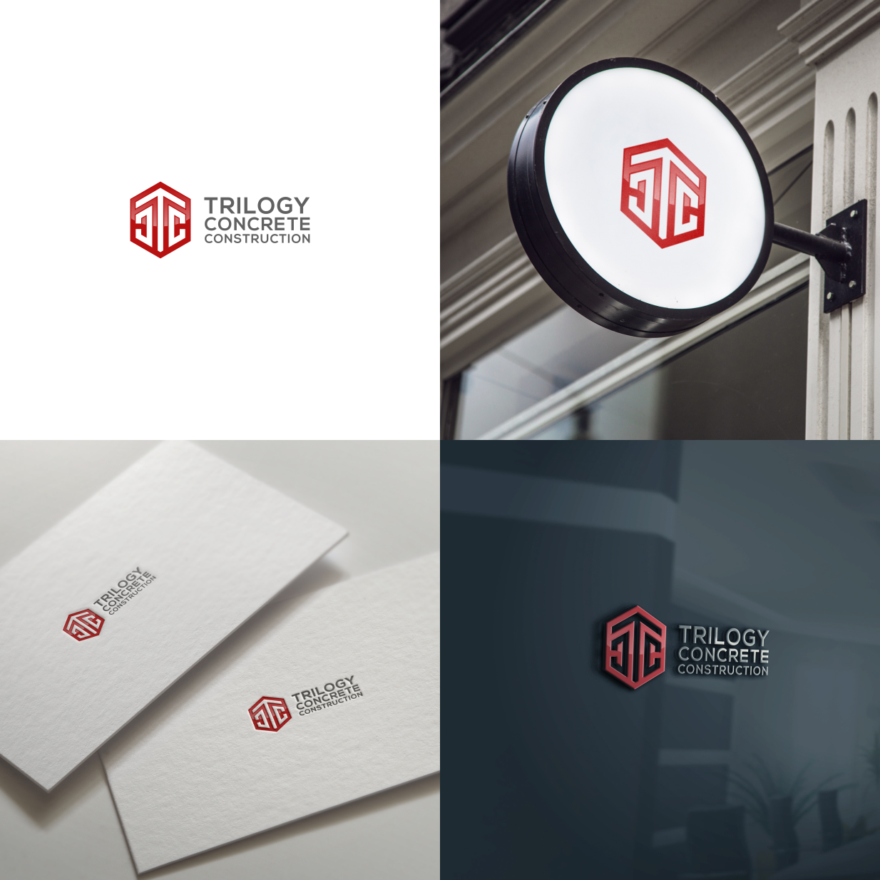Logo Design by jenggot_merah_ for Trilogy Concrete Construction, Inc. | Design #13574242