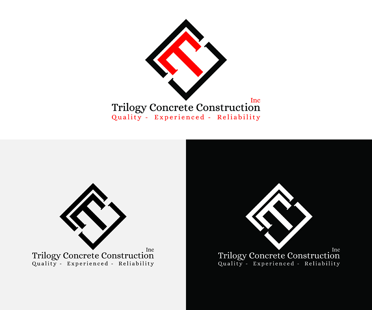 Logo Design by Logico Artlines for Trilogy Concrete Construction, Inc. | Design #13579303
