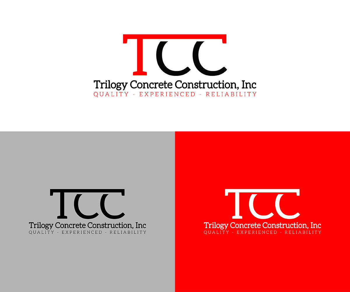 Logo Design by Logico Artlines for Trilogy Concrete Construction, Inc. | Design #13579307