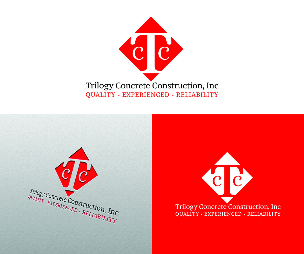 Logo Design by Logico Artlines for Trilogy Concrete Construction, Inc. | Design #13579311