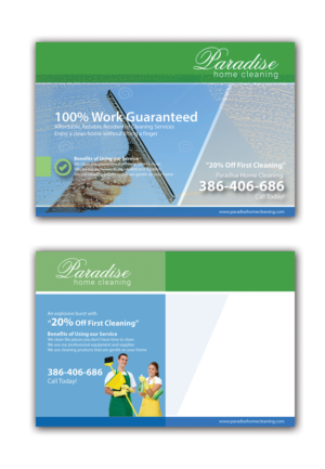 Postcard Design by nafizrahat for Paradise Home Cleaning | Design: #13597732