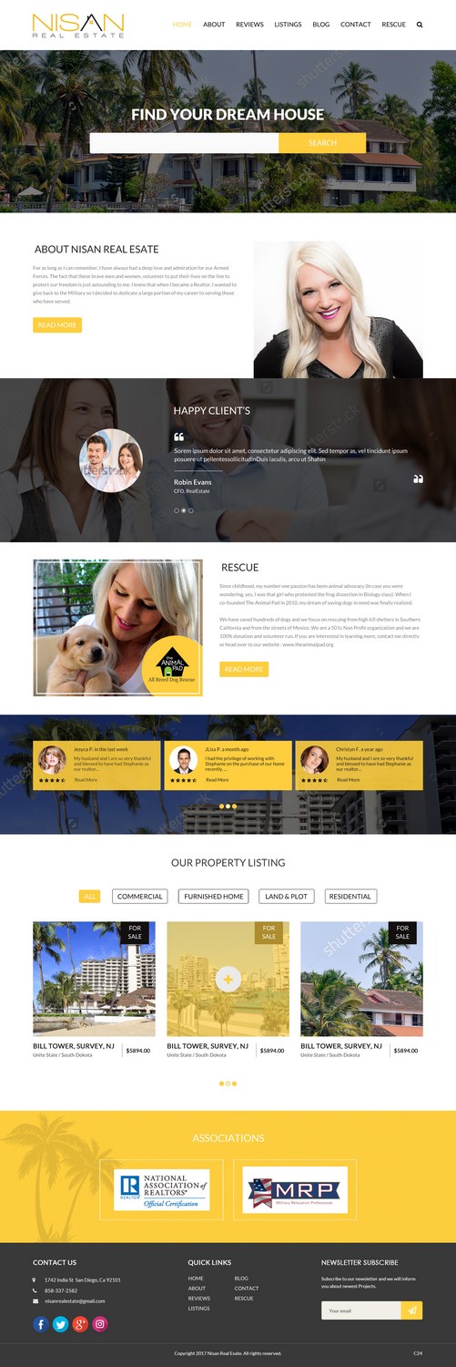 Web Design by pb for Nisan Real Estate | Design #13587242