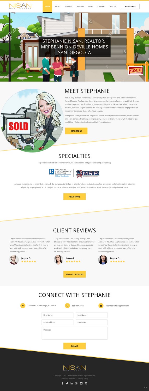 Web Design by pb for Nisan Real Estate | Design #13639380