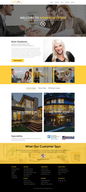 Web Design by Ayesha Khan for Nisan Real Estate | Design #13607074