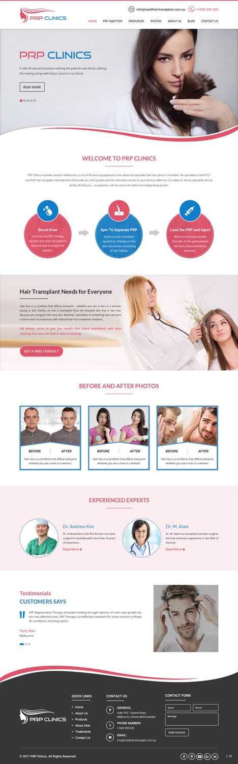 Diseño Web por pb para Medihair Pty Ltd | Diseño #13587298