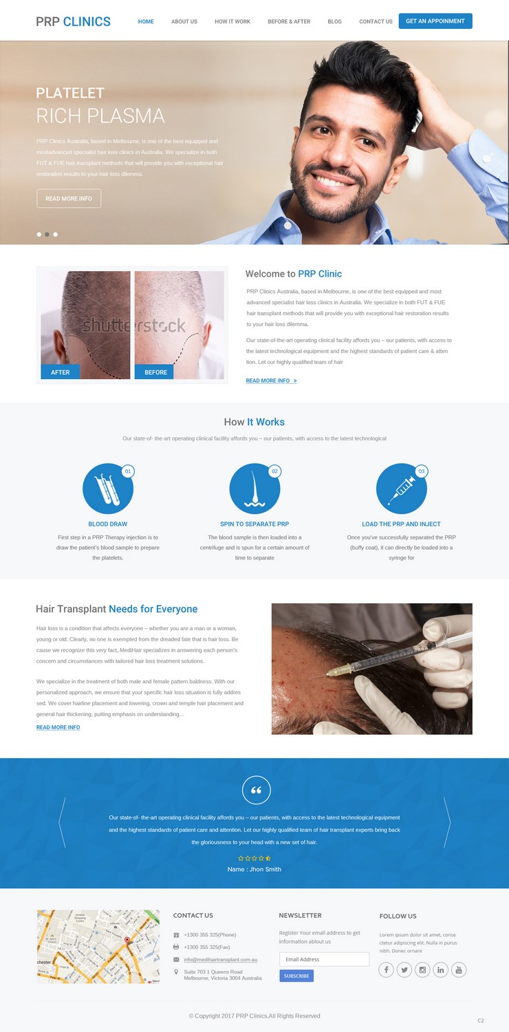 Web Design by pb for Medihair Pty Ltd | Design #13587308