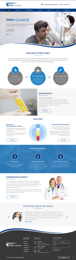 Diseño Web por pb para Medihair Pty Ltd | Diseño: #14185993