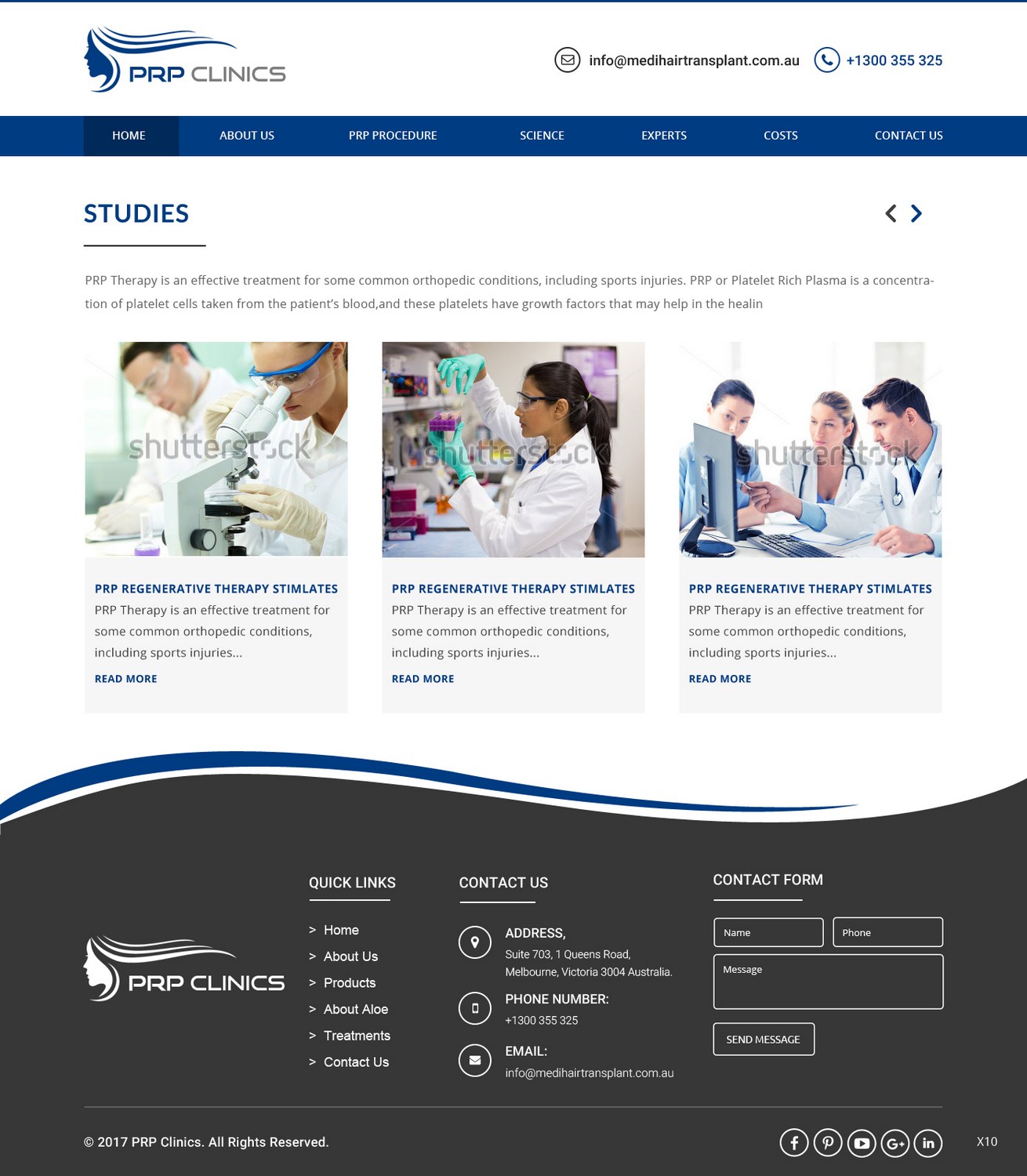 Web Design by pb for Medihair Pty Ltd | Design #14185995