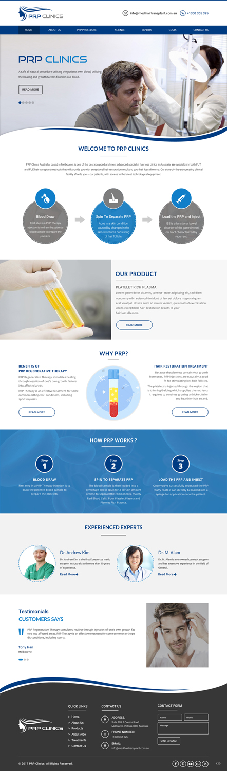 Web-Design von pb für Medihair Pty Ltd | Design #14185996