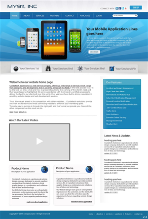 Web Design by pb for My911, Inc | Design: #543013