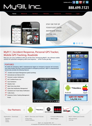 Web Design by pb for My911, Inc | Design: #543147