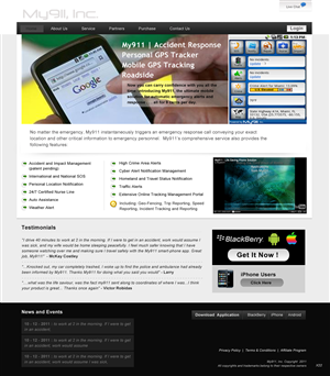 Web Design by pb for My911, Inc | Design: #543649