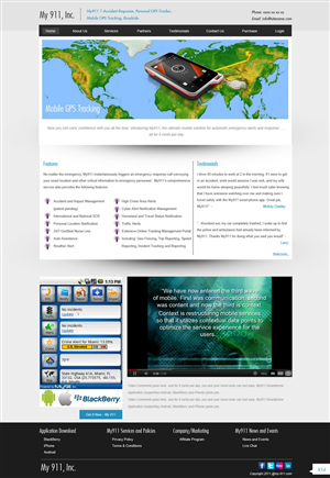 Web Design by pb for My911, Inc | Design: #543650