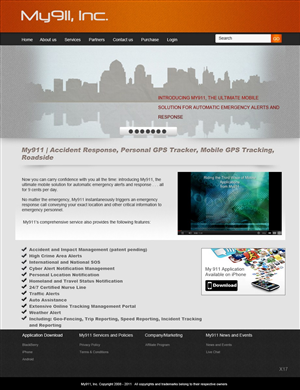 Web Design by pb for My911, Inc | Design: #543652
