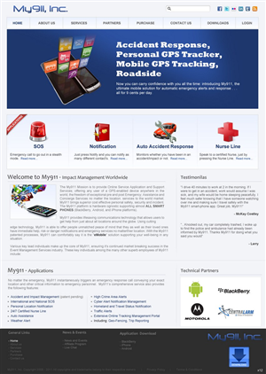 Web Design by pb for My911, Inc | Design: #543654