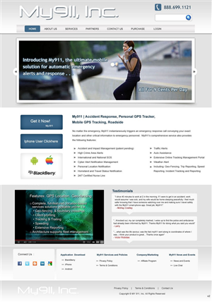 Web Design by pb for My911, Inc | Design: #544421