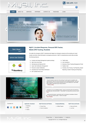 Web Design by pb for My911, Inc | Design: #544422