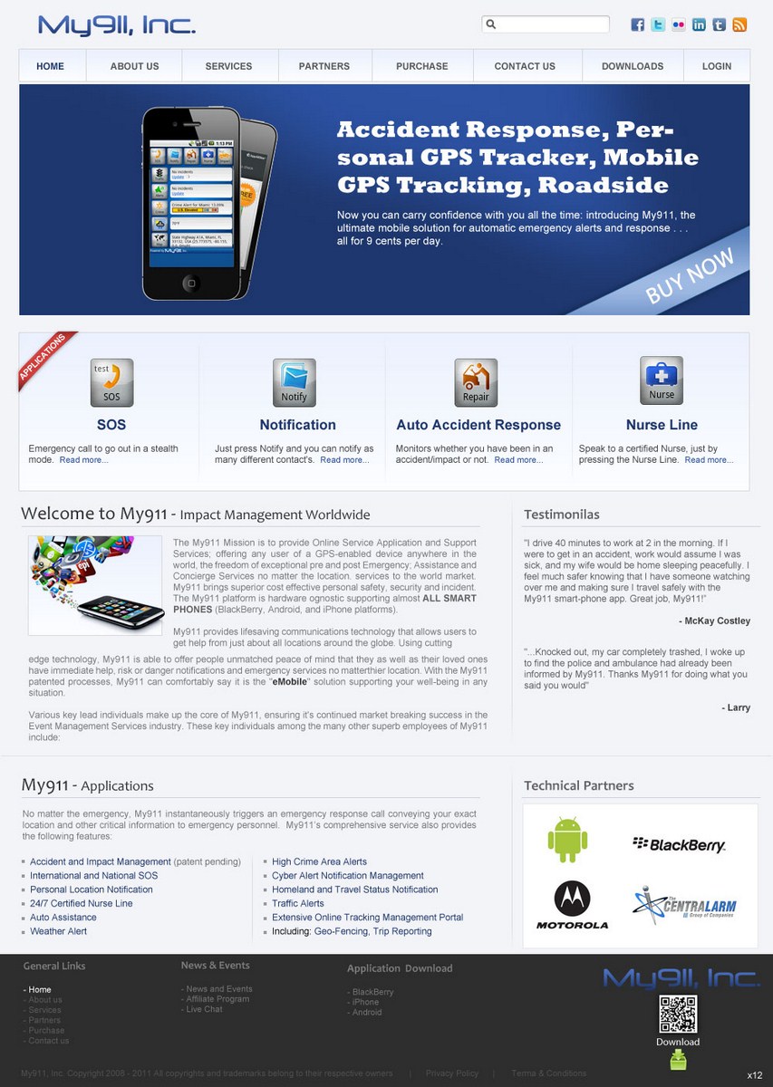 Web Design by pb for My911, Inc | Design: #549000