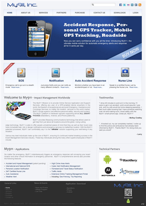 Web Design by pb for My911, Inc | Design: #549000