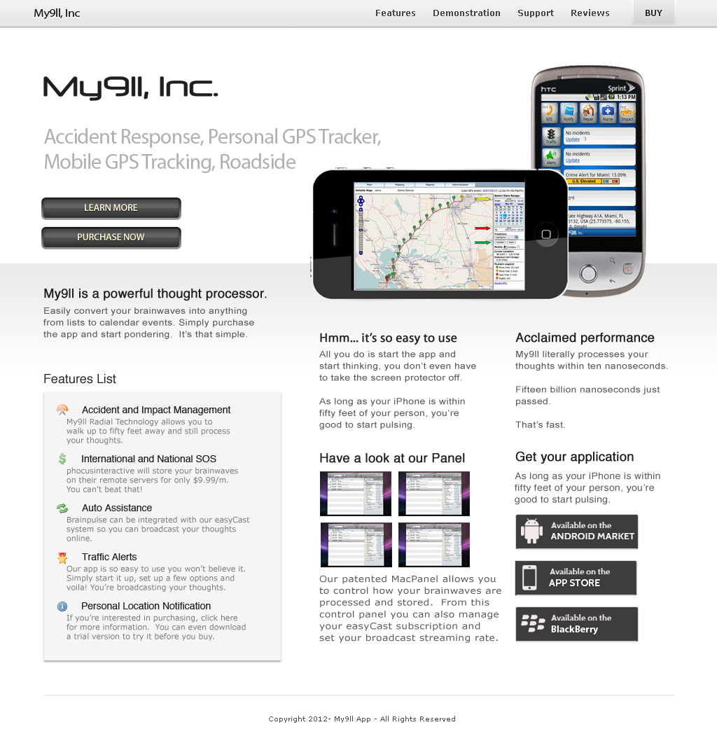 Web Design by dragnoir for My911, Inc | Design #545734