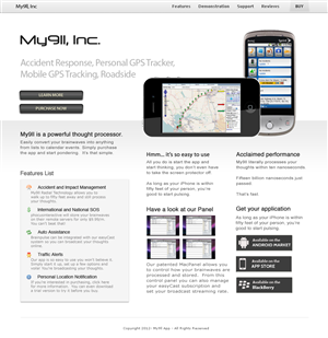 Web Design by dragnoir for My911, Inc | Design: #545734