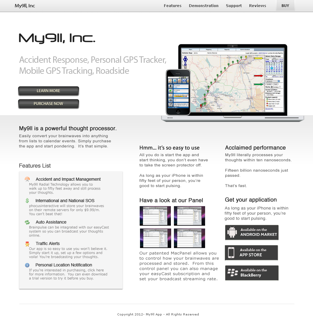 Web Design by dragnoir for My911, Inc | Design #545736