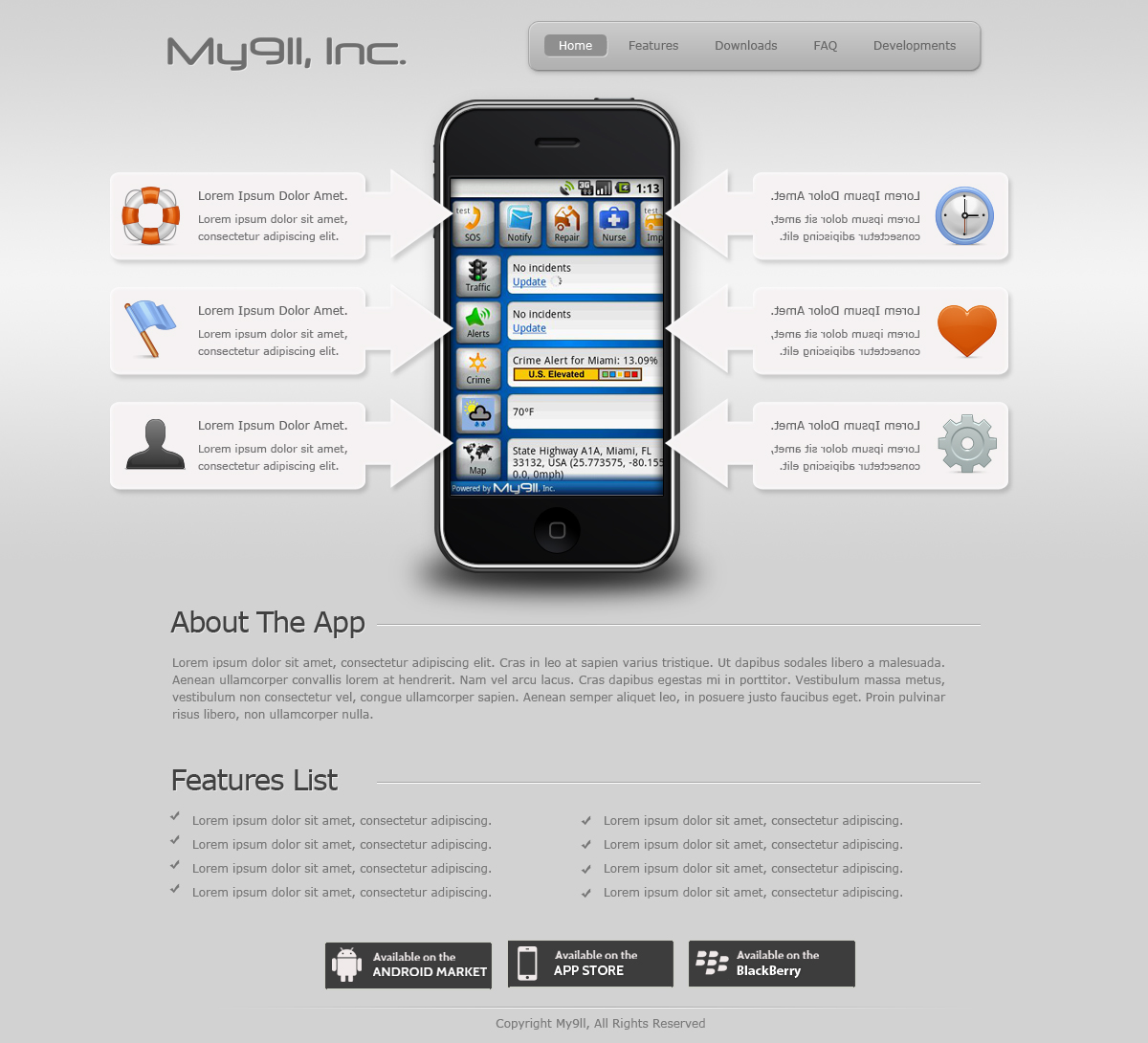 Web Design by dragnoir for My911, Inc | Design #547727