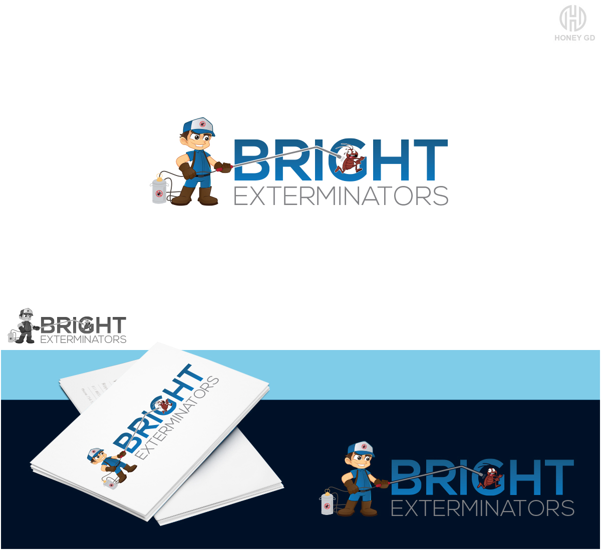 Logo Design by Honey GD for Bright Exterminators, Inc | Design #13581267