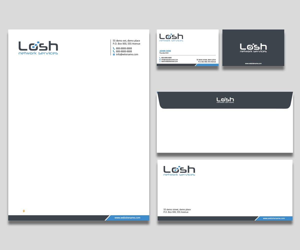 Diseño de Papelería por Right_D para Losh Network Services | Diseño #13593925