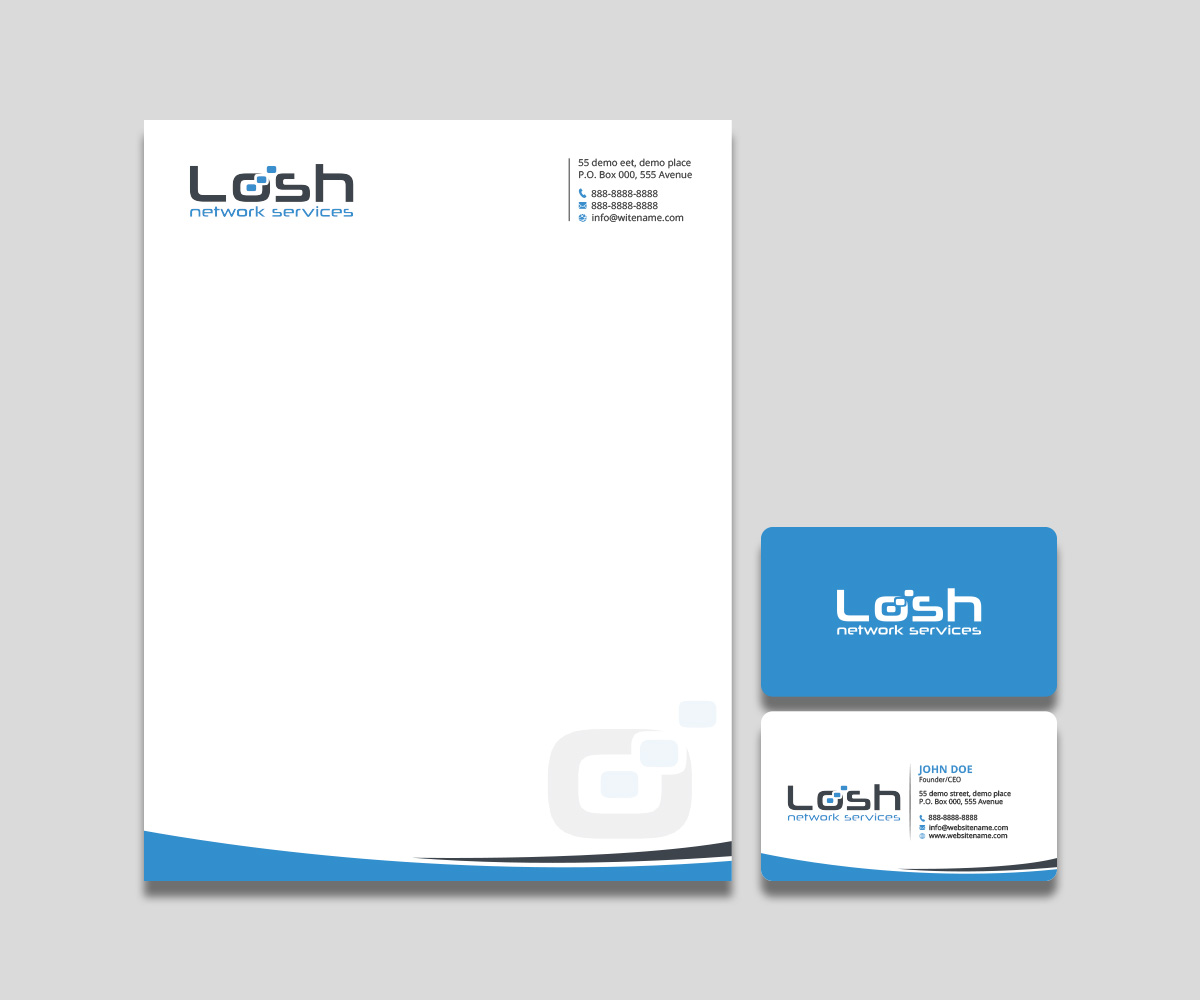 Diseño de Papelería por Right_D para Losh Network Services | Diseño #13607653