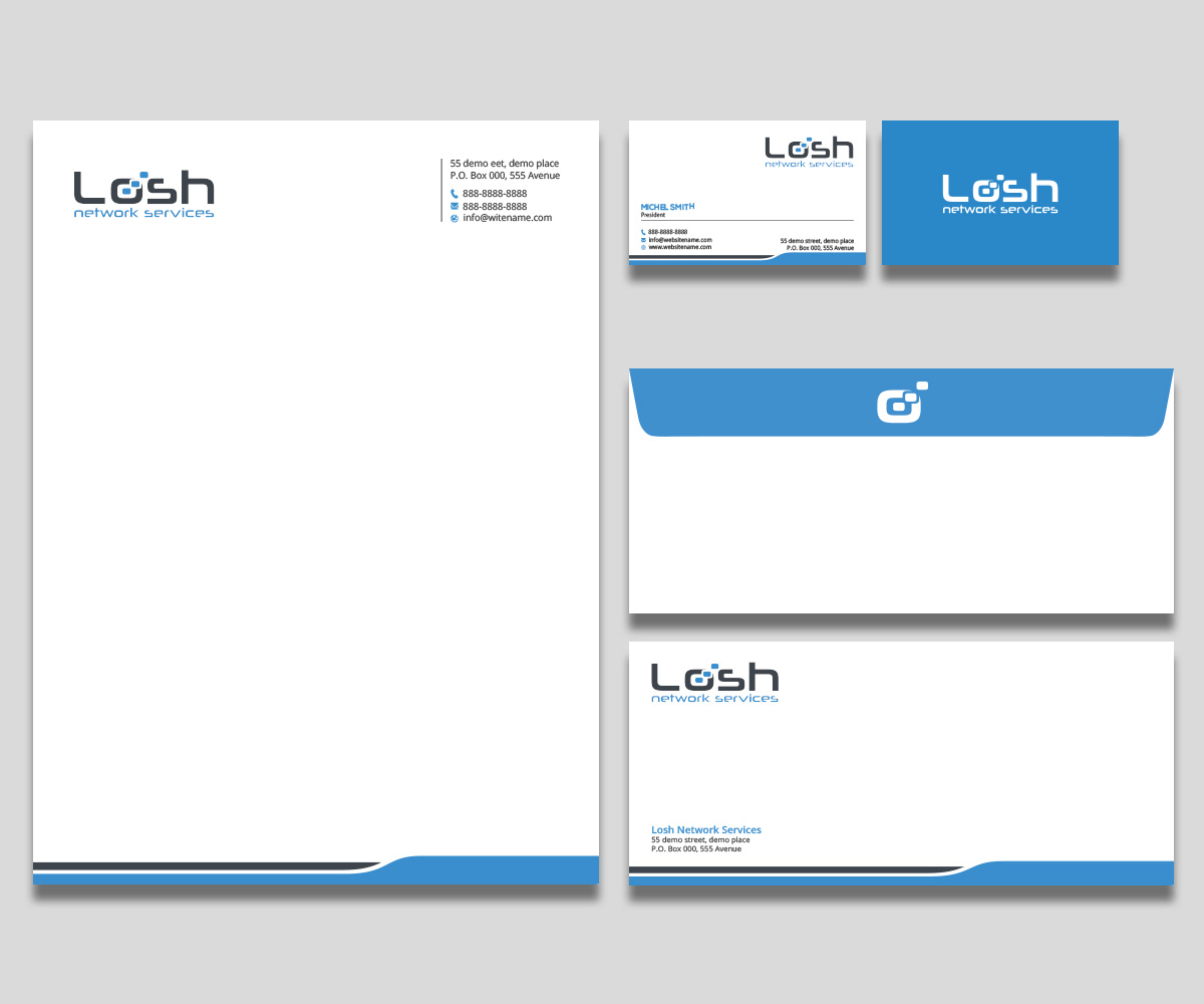 Stationery Design by Right_D for Losh Network Services | Design #13655345