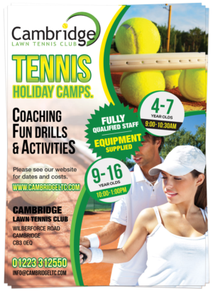 Diseño de Flyer por UrbainFX para Cambridge Lawn Tennis Club  | Diseño: #13604998