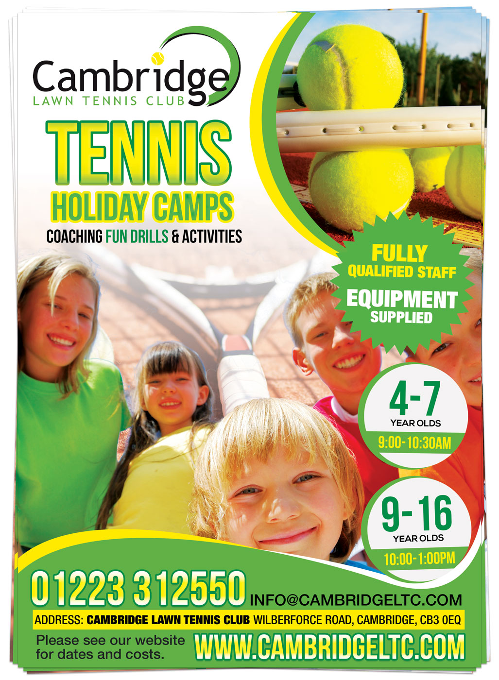 Diseño de Flyer por UrbainFX para Cambridge Lawn Tennis Club  | Diseño #13605865