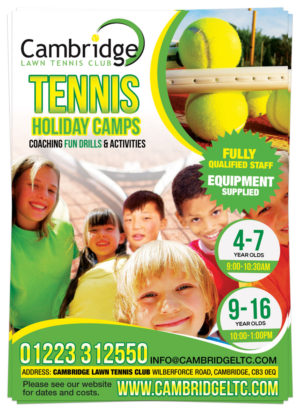 Diseño de Flyer por UrbainFX para Cambridge Lawn Tennis Club  | Diseño: #13714496