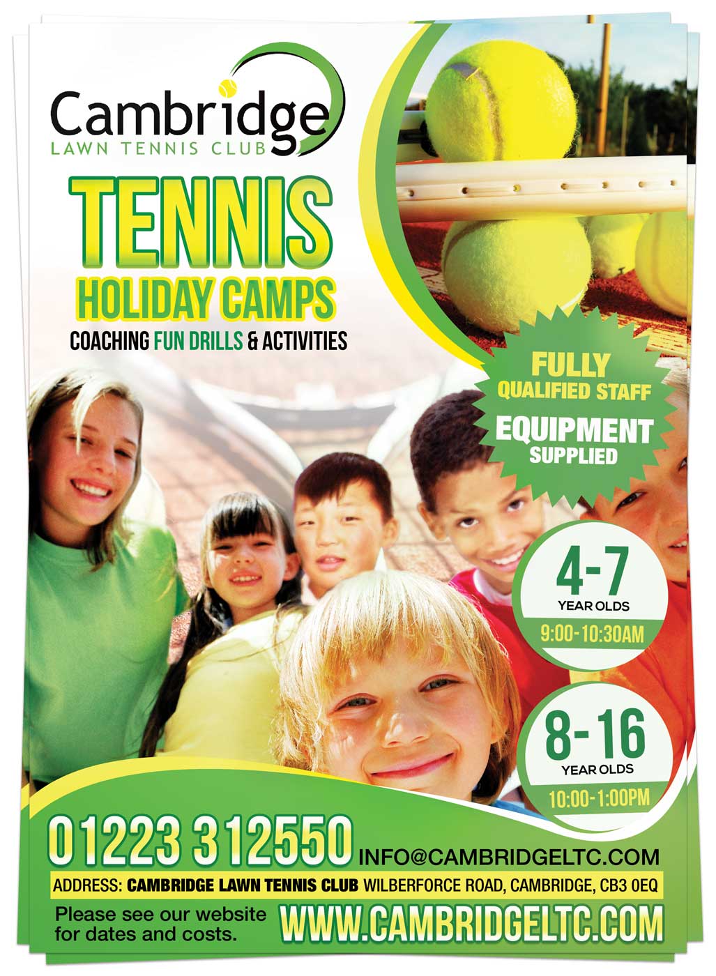 Diseño de Flyer por UrbainFX para Cambridge Lawn Tennis Club  | Diseño #13810592