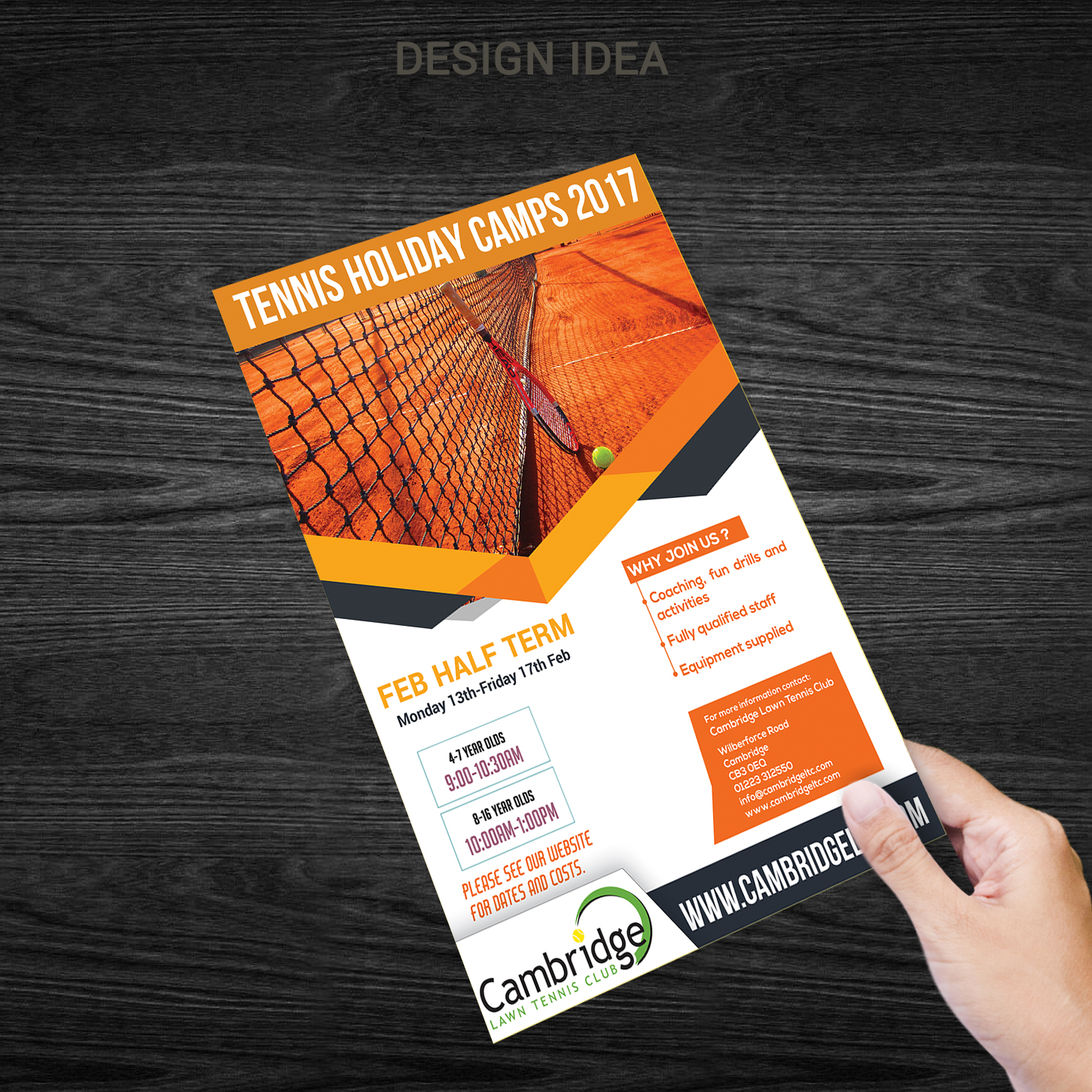 Diseño de Flyer por Venkat para Cambridge Lawn Tennis Club  | Diseño #13695876