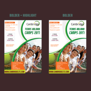 Diseño de Flyer por Venkat para Cambridge Lawn Tennis Club  | Diseño: #13882914