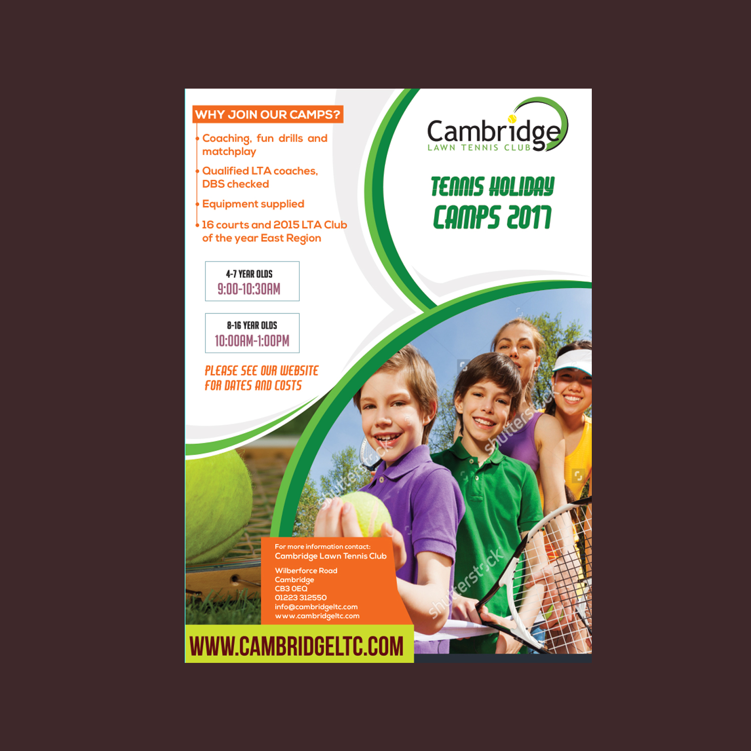 Diseño de Flyer por Venkat para Cambridge Lawn Tennis Club  | Diseño: #13922623