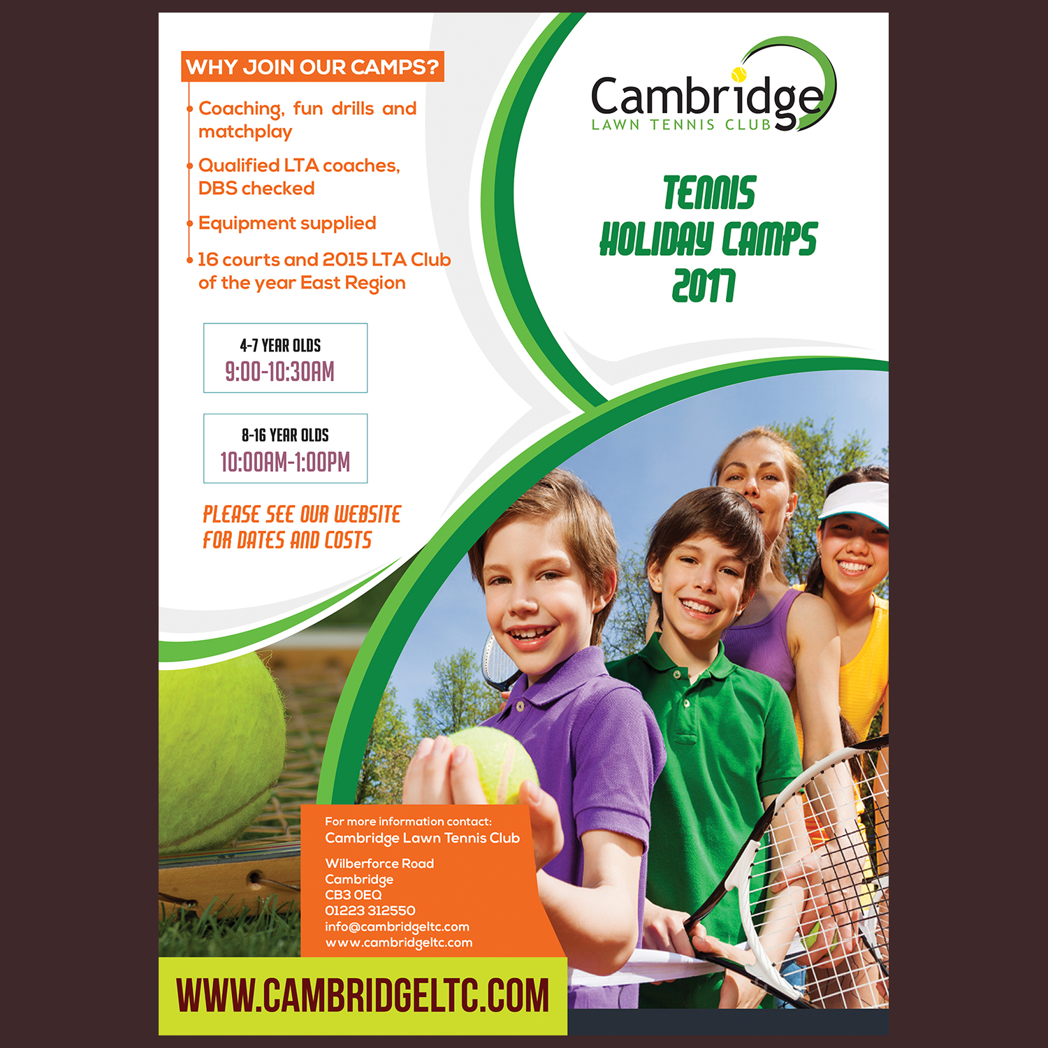 Diseño de Flyer por Venkat para Cambridge Lawn Tennis Club  | Diseño #13978644