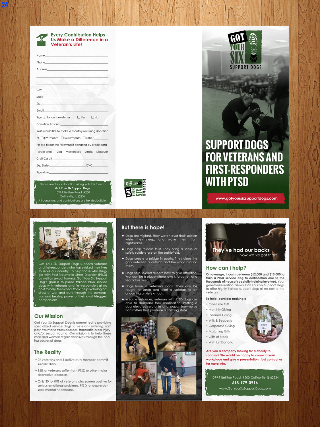 Design de Flyer par uniquedesign10 pour Got Your Six Support Dogs | Design #13609051