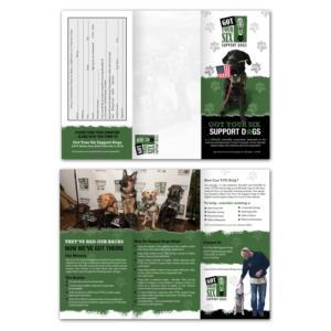 Design de Flyer par creative.bugs pour Got Your Six Support Dogs | Design : #13591232