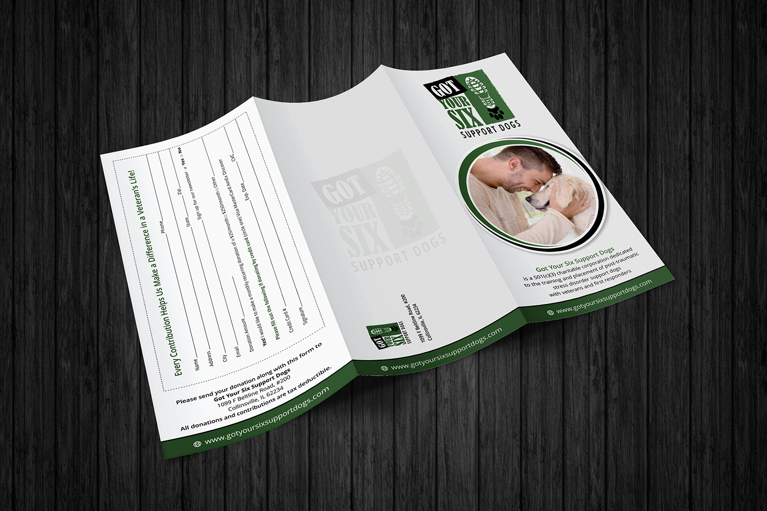 Flyer Design by ecorokerz for Got Your Six Support Dogs | Design #13580350