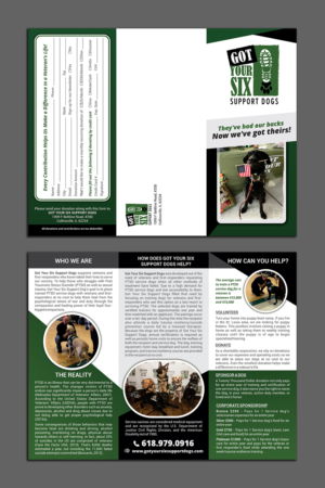 Design de Flyer par ImageNation pour Got Your Six Support Dogs | Design : #13646148