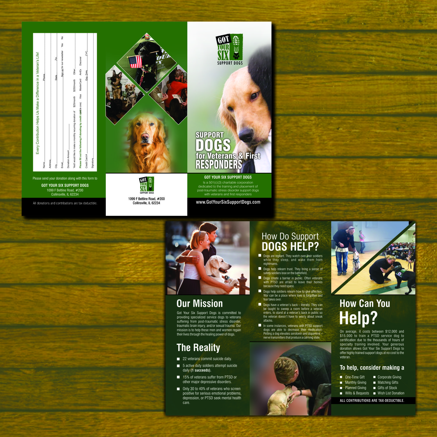 Design de Flyer par Nishant Naik pour Got Your Six Support Dogs | Design #13669788