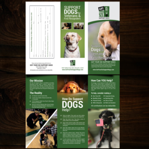 Diseño de Flyer por renuka.fulzele para Got Your Six Support Dogs | Diseño #13590752