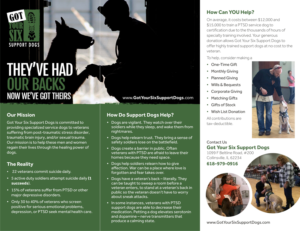 Flyer Design by Marketing Wings for Got Your Six Support Dogs | Design: #13641157