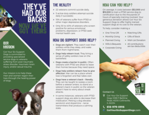Flyer Design by Marketing Wings for Got Your Six Support Dogs | Design: #13641158