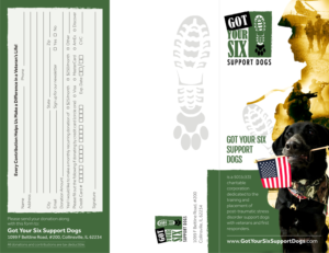 Flyer Design by Marketing Wings for Got Your Six Support Dogs | Design: #13641160