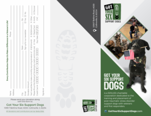 Flyer Design by Marketing Wings for Got Your Six Support Dogs | Design: #13647148