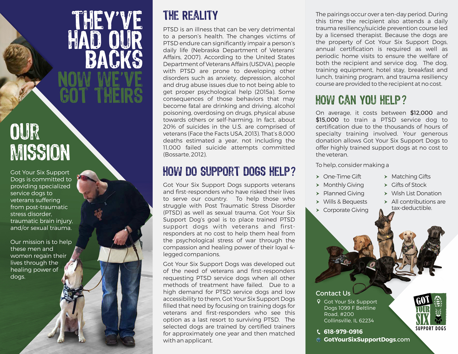 Flyer Design by Marketing Wings for Got Your Six Support Dogs | Design #13664502